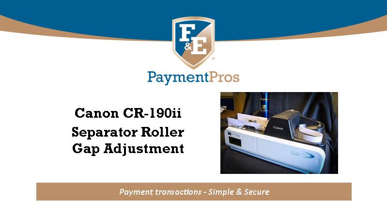 Canon CR-190ii Gap Adjustment Instructions