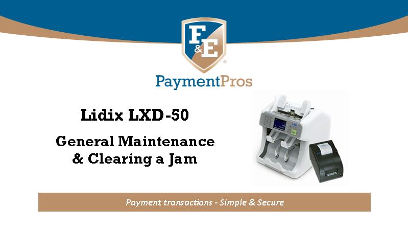 Lidix LXD-50 Maintenance & Jam Clearing